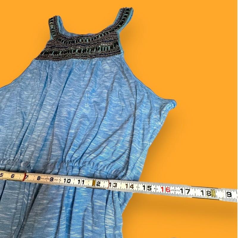Venus NWT Heathered Blue Bejeweled Bathing Suit Coverup/Romper Size XL