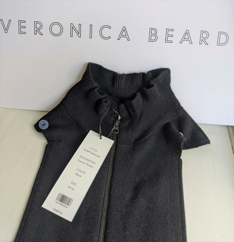 Veronica Beard Dickey Garner Black Cashmere Wool Turtleneck Sweater