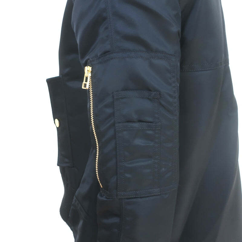 Veronica Beard Flight Jacket Black Nylon Size 0