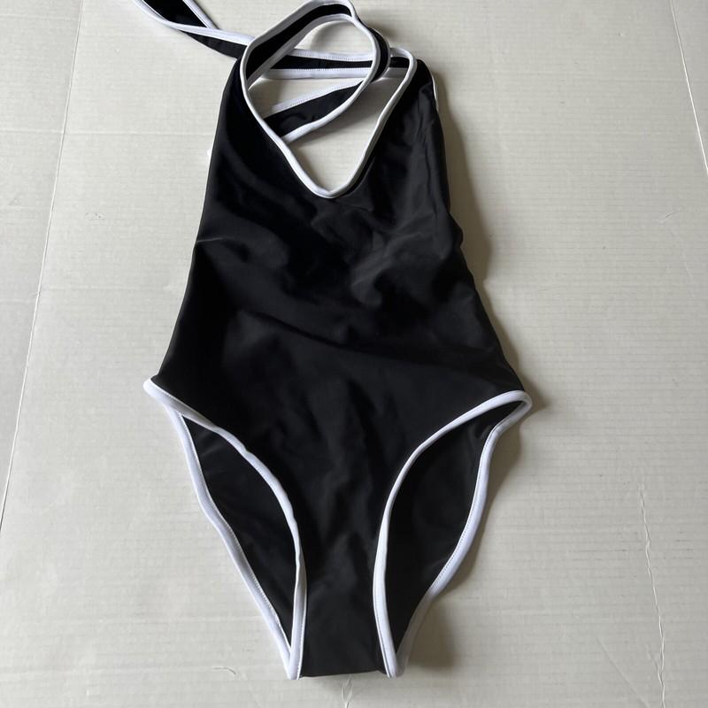 Veronica Beard Sz XS 2 Women's Black Halter Ranya One-Piece Swimsuit $278 NWT