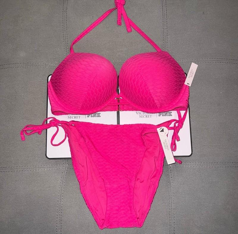 Victoria’s Secret 36DD Miraculous Bombshell Bikini Push Up Add 2 Cup Size NWT