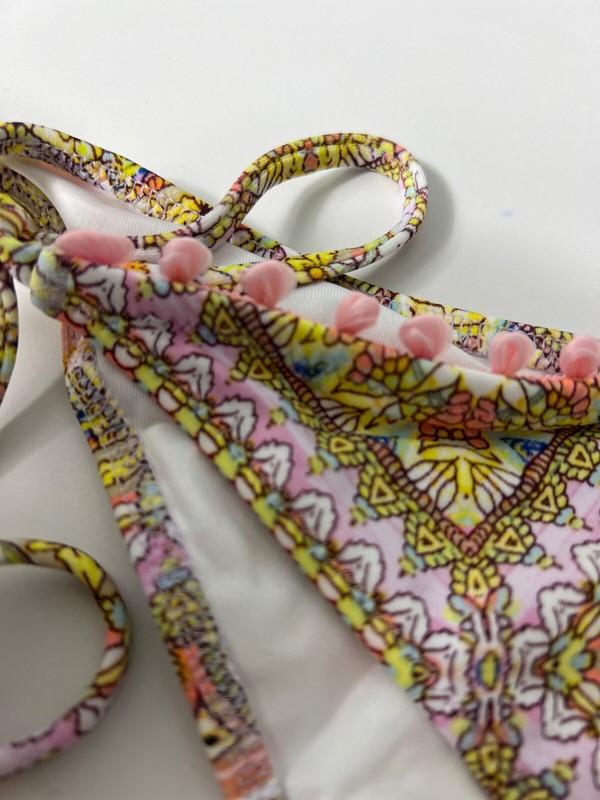 Victoria's Secret Bikini Bottom Paisley Tassels Sexy Size Medium Swim Beach