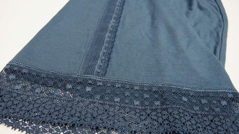 VICTORIA'S SECRET BLUE LACE TRIM SUPERSOFT MODAL PAJAMA PANT Sz S
