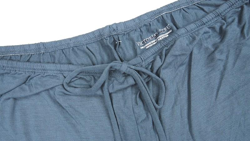 VICTORIA'S SECRET BLUE LACE TRIM SUPERSOFT MODAL PAJAMA PANT Sz S
