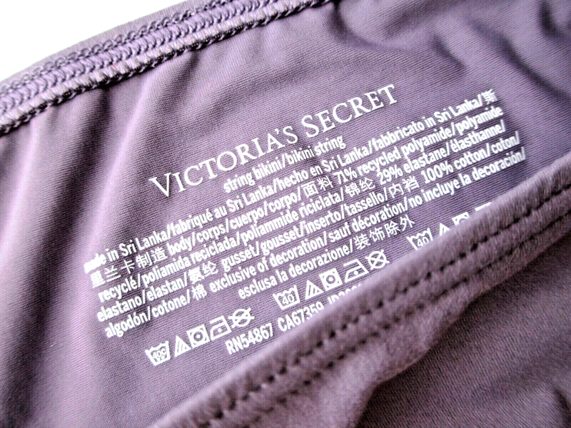 VICTORIA'S SECRET DREAM ANGELS Adjustable String Bikini Panty VS Frozen Plum M L
