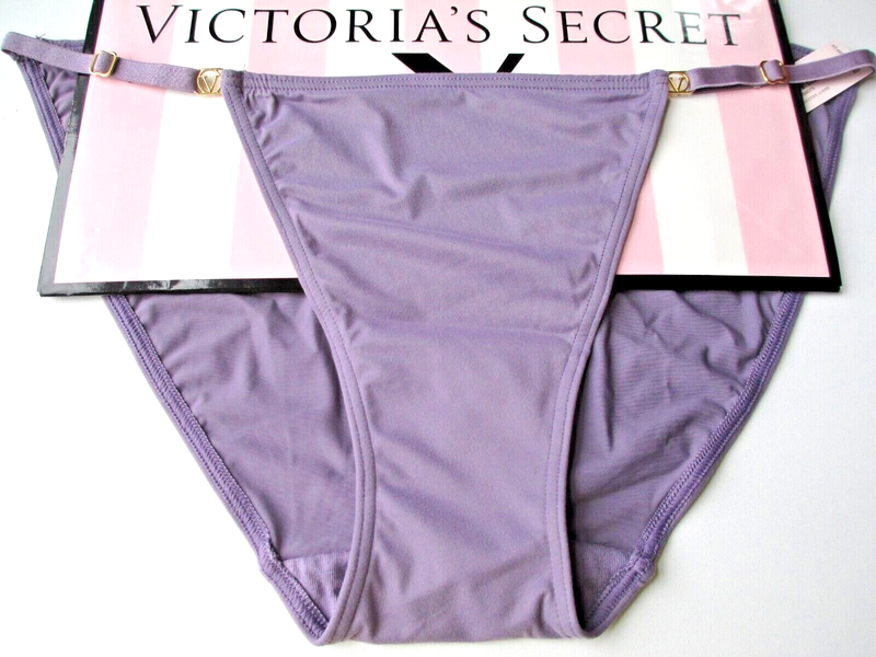 VICTORIA'S SECRET DREAM ANGELS Adjustable String Bikini Panty VS Frozen Plum M L
