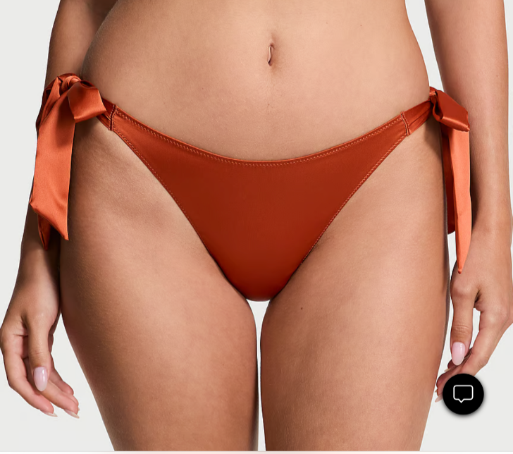 VICTORIA'S SECRET FLIRTY EMBOIDERY SIDE-TIE CHEEKY S-M-L
