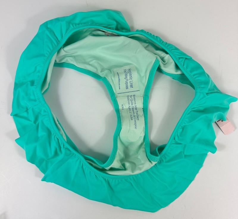 Victoria's Secret Flounce Cheeky Bikini Swimsuit Bottoms Aqua Size M