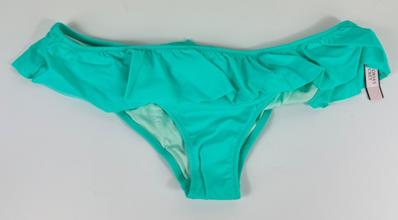 Victoria's Secret Flounce Cheeky Bikini Swimsuit Bottoms Aqua Size M