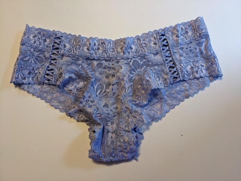 Victoria's Secret Lacie Lace-Up Cheeky Panty 327662 Shadow XLarge