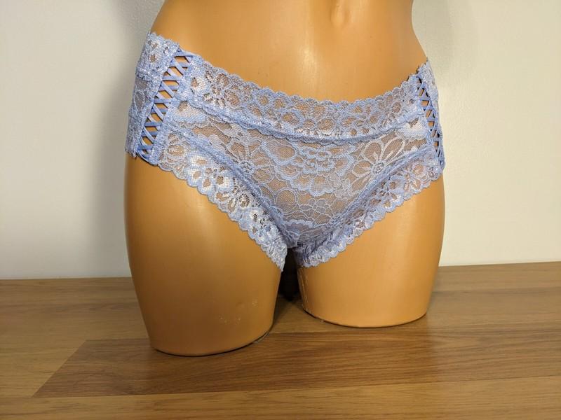 Victoria's Secret Lacie Lace-Up Cheeky Panty 327662 Shadow XLarge
