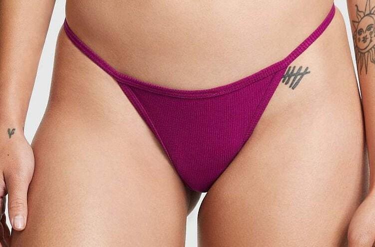 Victoria’s Secret PINK Sexy V-String Strappy Thong Vivid Magenta XS S NWT