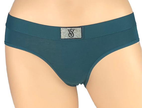 VICTORIA'S SECRET SHINE PATCH HIPHUGGER PANTY STRAP BLING LOGO XS S M L XL XXL