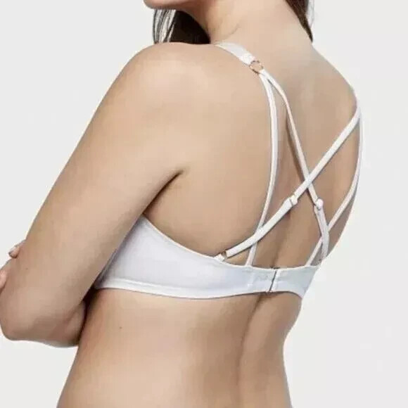 Victoria's Secret Shine Strap Bombshell Add 2 Cups Push Up Bikini Swim Top 32D