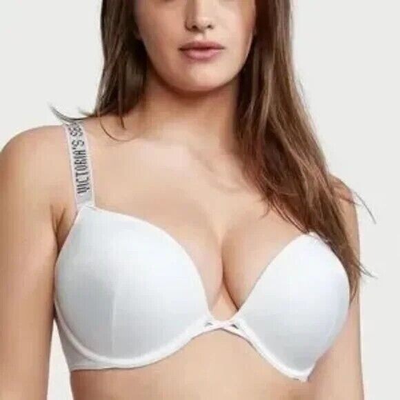 Victoria's Secret Shine Strap Bombshell Add 2 Cups Push Up Bikini Swim Top 32D