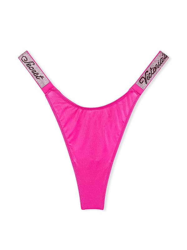 Victoria's Secret Shine Strap Thong Very Sexy Bling Panty Rhinestone