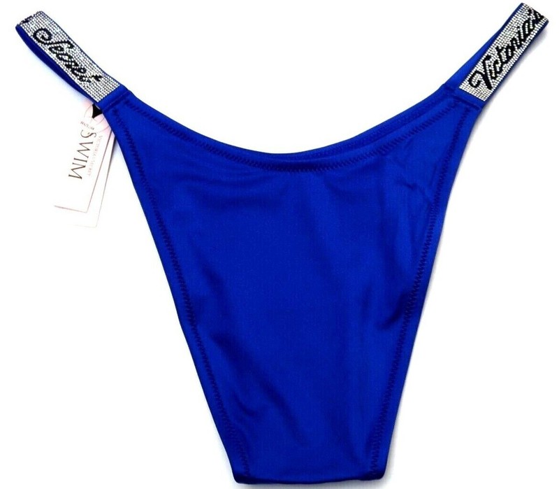 Victoria's Secret Swim Shine Strap Brazilian Swim Bottom Blue Oar S M XL XXL NEW
