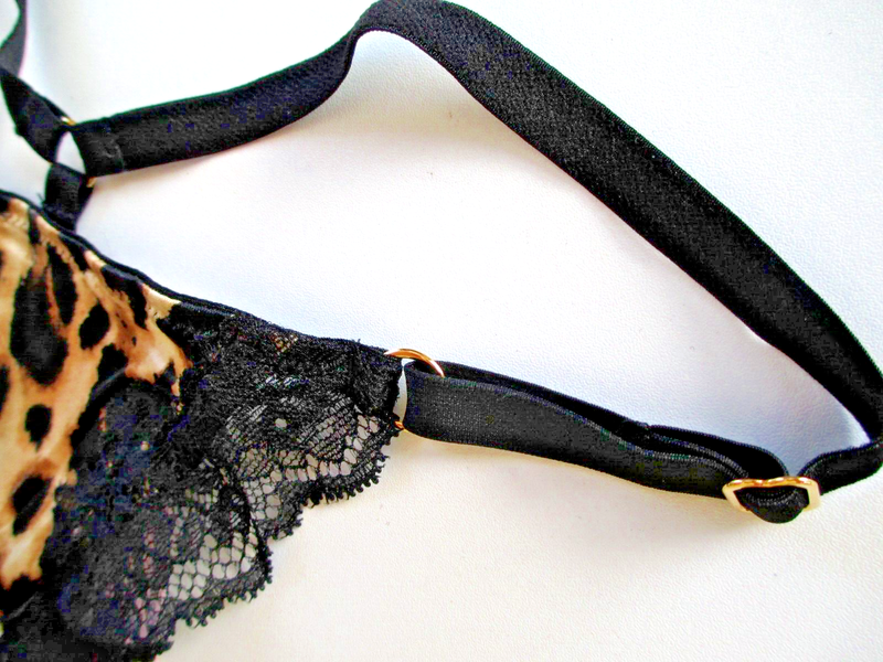 VICTORIA'S SECRET VERY SEXY Lace Trim V-String Thong Panty S M L XL Leopard VS