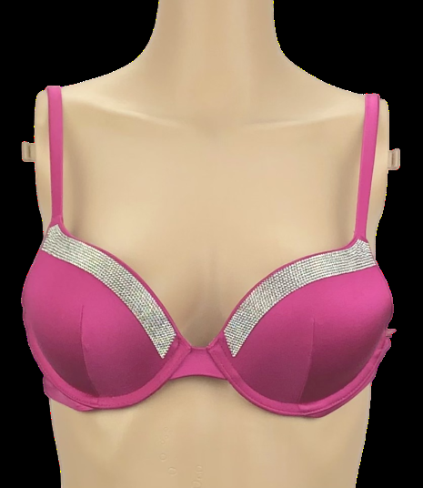 VICTORIA'S SECRET VERY SEXY SHINE STRAP TRIM PUSH-UP BIKINI SWIM TOP NWT