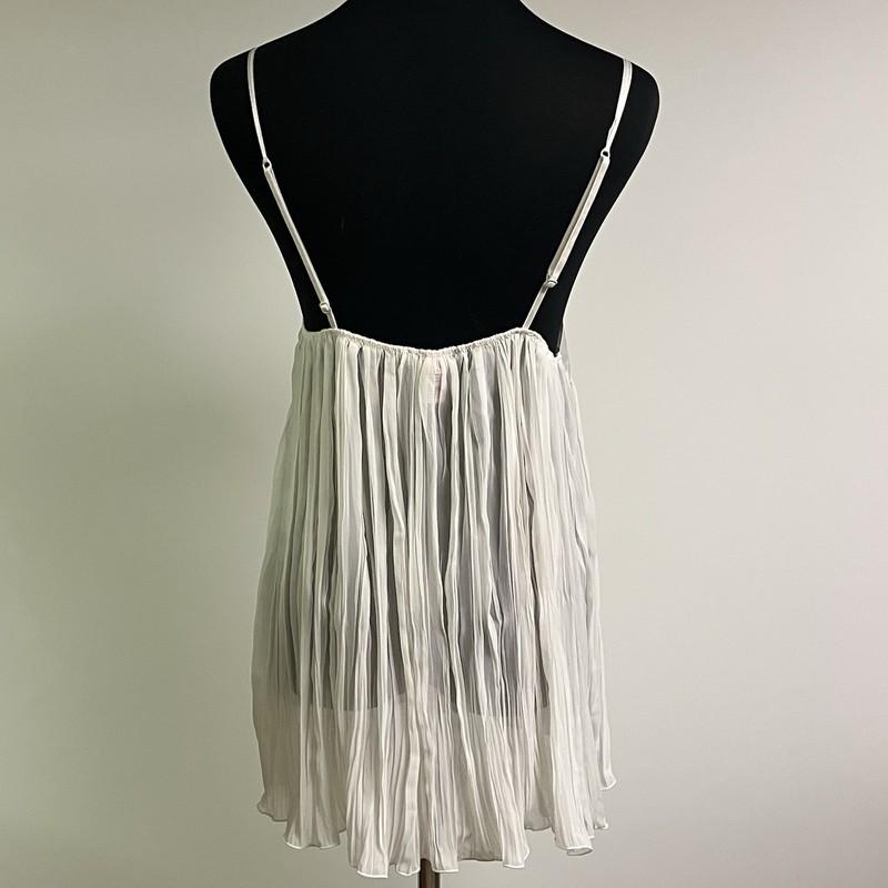 Victoria's Secret White Baby Doll Nightie W/Lace Top And Pleated Bottom Size M