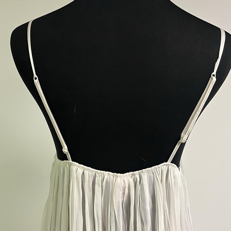Victoria's Secret White Baby Doll Nightie W/Lace Top And Pleated Bottom Size M