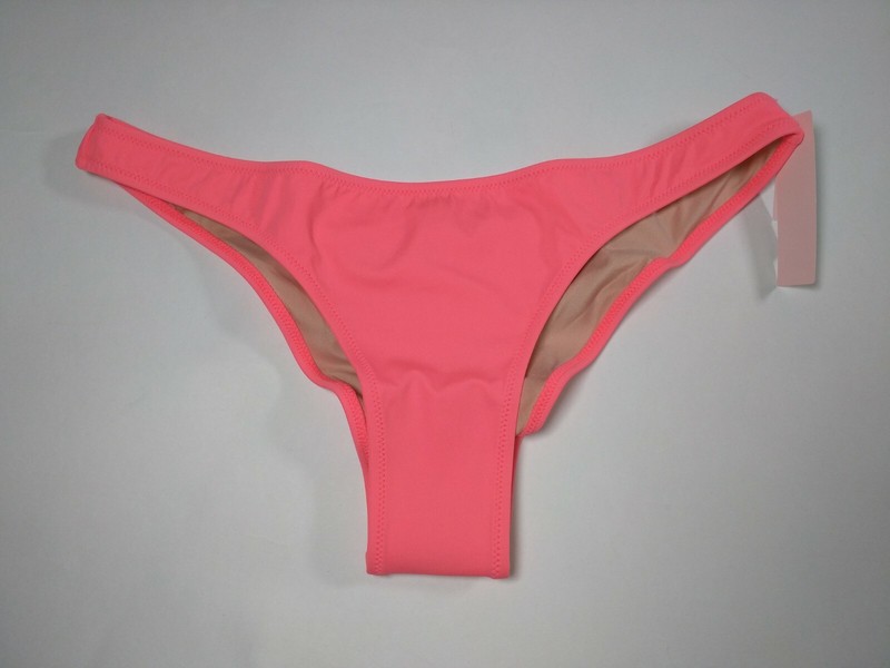 Victoria Secret Large L Itsy Bikini Bottom Cheeky Ruched Back Orange Coral Sexy