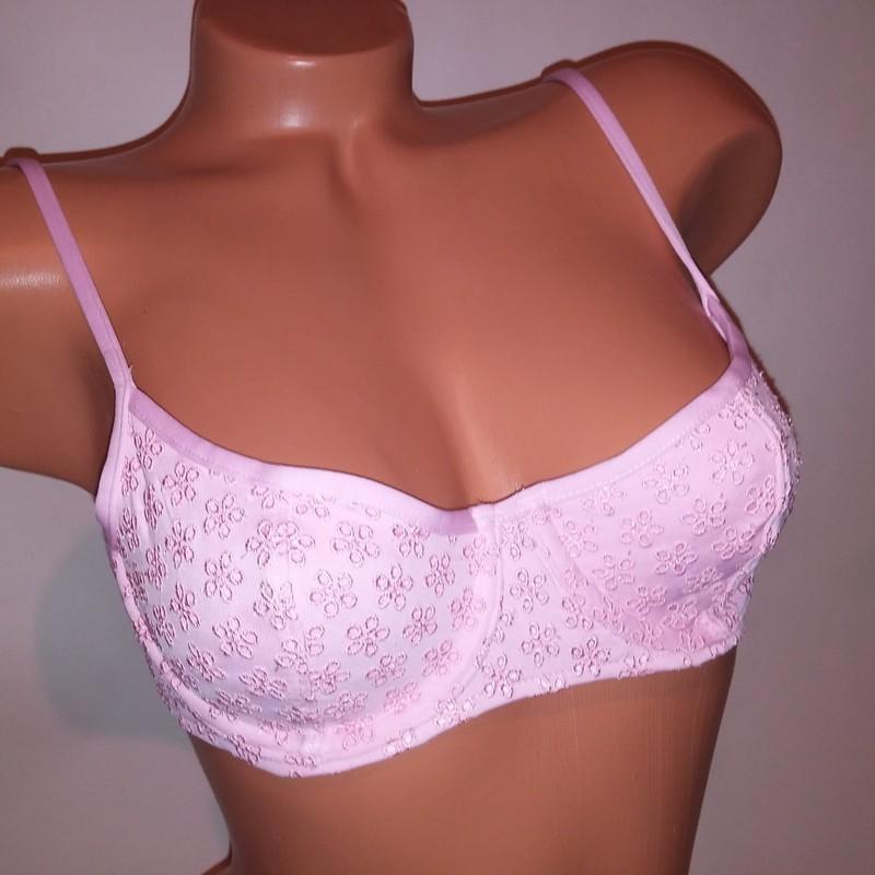 Victoria Secret PINK Swim Bikini Top & Bottom Light Pink Eyelet Floral Underwire