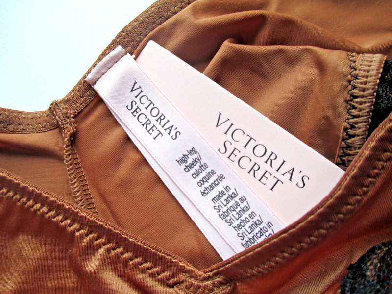 VICTORIA SECRET VERY SEXY High Leg Cheeky Panty S M L XL Caramel Brown Lace Trim