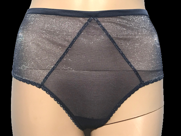 VICTORIAS SECRET DREAM ANGELS SHEER HIGH WAIST THONG PANTY SHIMMER MESH NWT