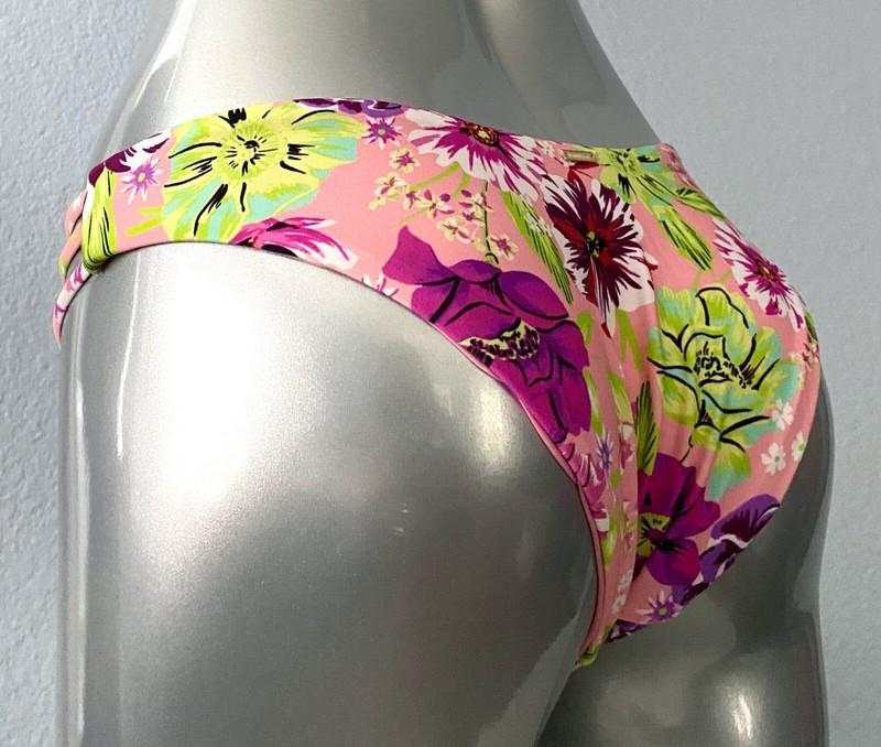 Victorias Secret New Strappy V Front Pink Floral Swim Bikini Bottom