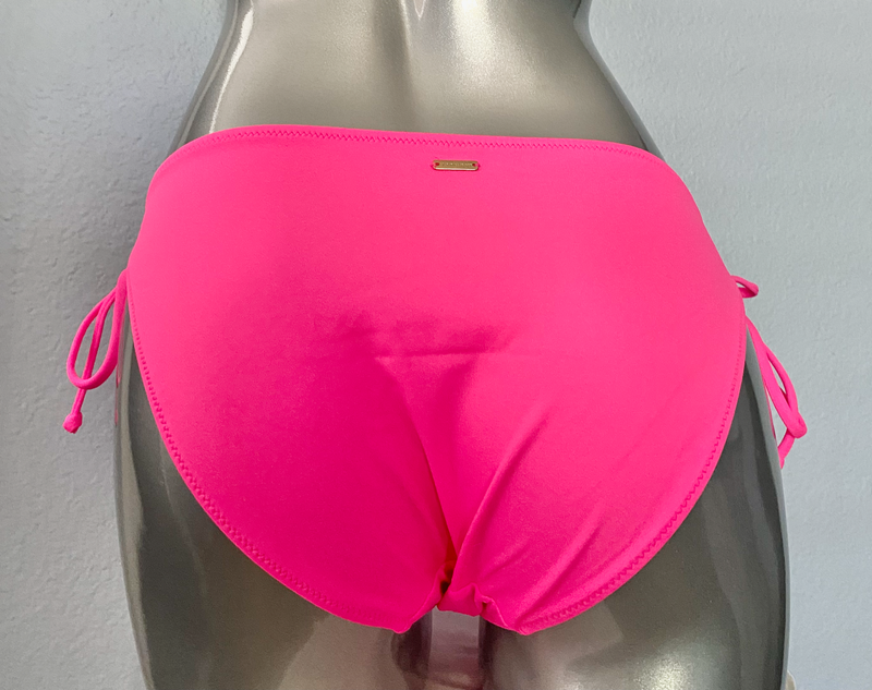 Victorias Secret Nwt Shocking Pink Side String Tie Malibu Swim Bikini Bottom