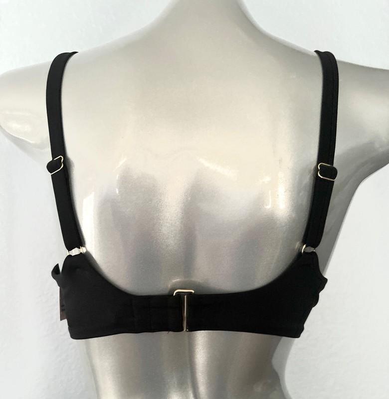 Victorias Secret Nwt Solid Black Twist Swim Bikini Top