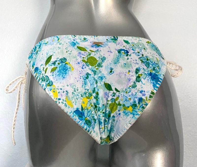 Victorias Secret Nwt VS Floral Side Tie Crochet Sexy Cheeky Swim Bikini Bottom
