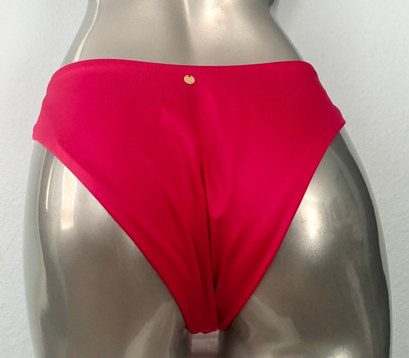 Victorias Secret Nwt Wild Strawberry Sexy Twist Brazilian Swim Bikini Bottom L