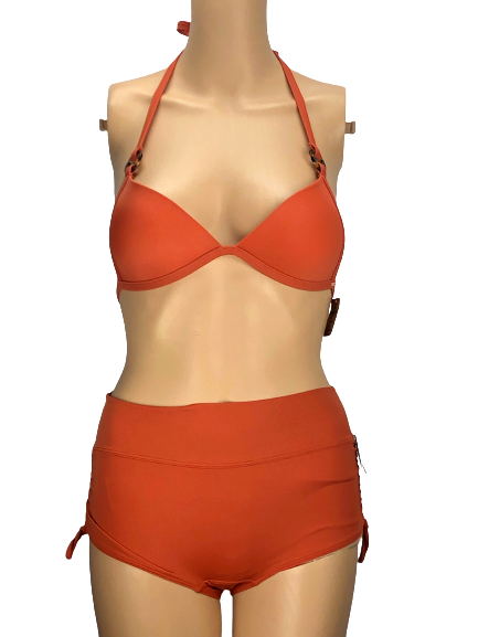 VICTORIAS SECRET PINK SWIM SUIT SET PUSHUP BIKINI TOP + BOYSHORTS BOTTOM MEDIUM