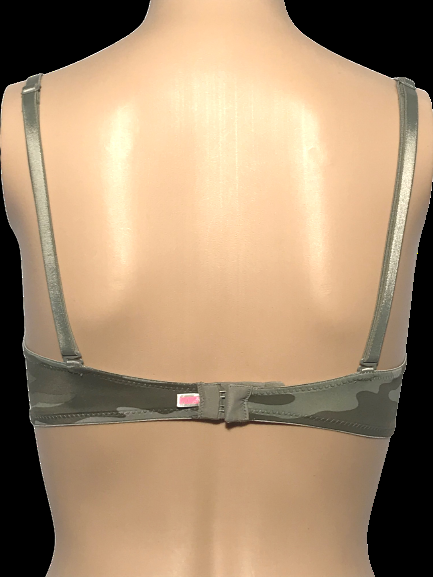 VICTORIAS SECRET PINK WEAR EVERYWHERE T-SHIRT LIGHTLY LINED PADDED BRA CAMO NWT