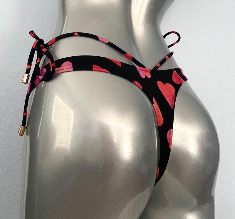 Victorias Secret Strappy Side Tie Gold Ring Sexy Swim Thong Bikini Bottom XL