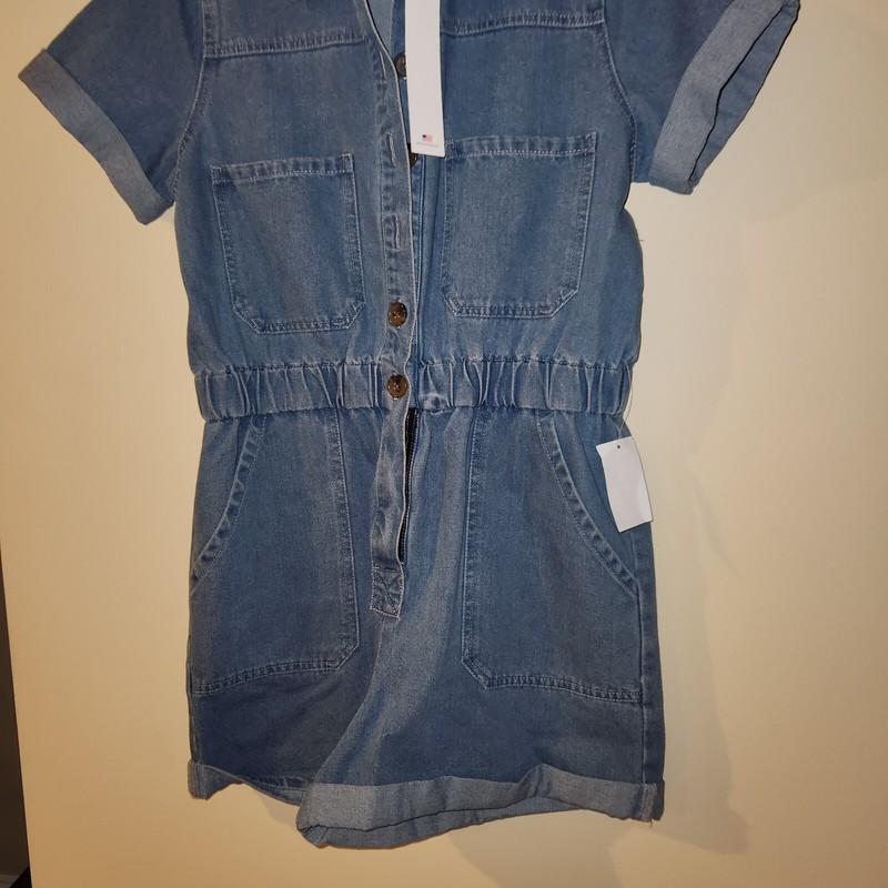 Vigoss Denim Romper Sz Lg