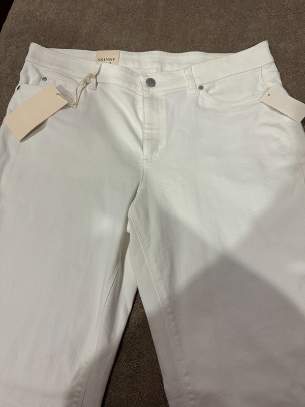 Vince Camuto Skinny Jeans White Sz 14 (32eu) Stretch