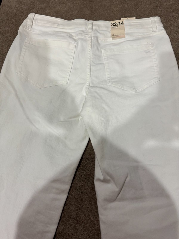 Vince Camuto Skinny Jeans White Sz 14 (32eu) Stretch