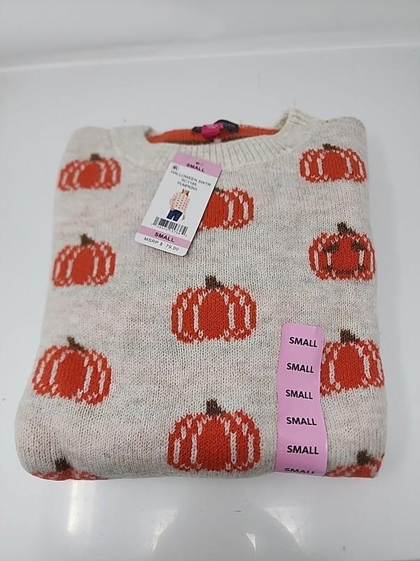 Vince Camuto Women's Sweater Pumpkin Halloween Size S Super Soft NWT
