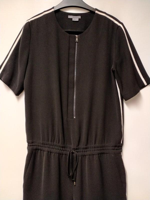 VINCE Designer Black JUMPSUIT Pockets UK 10 EX CON RRP £500 NET A PORTER