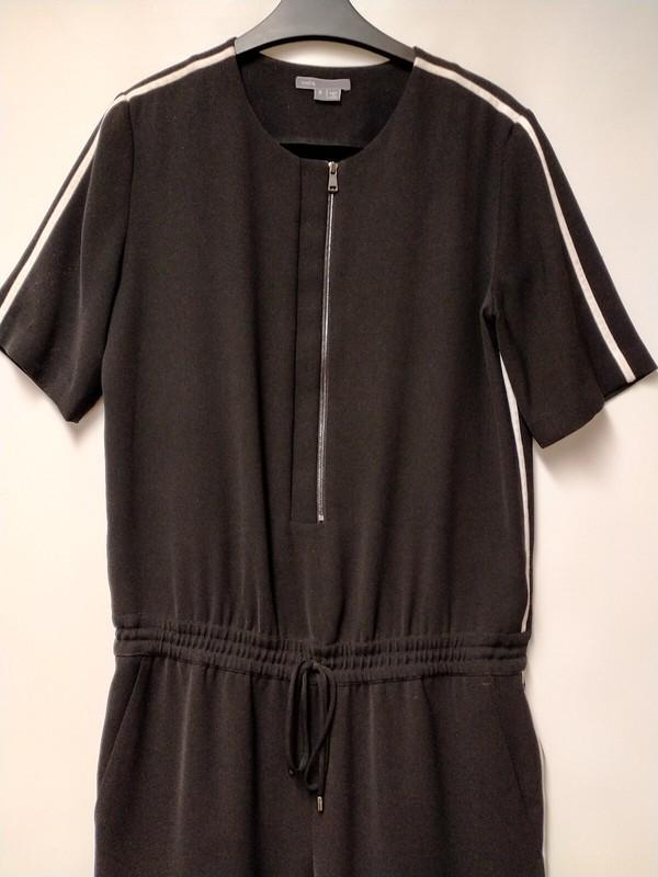 VINCE Designer Black JUMPSUIT Pockets UK 10 EX CON RRP £500 NET A PORTER