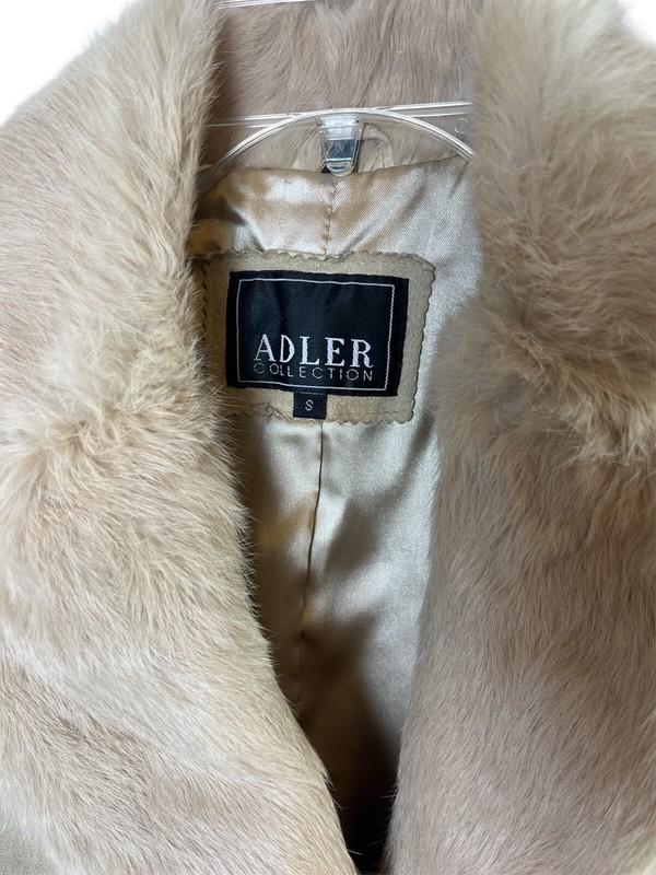 Vintage 70’s Leather Suede Fur Penny Lane Coat Size Small Tan Retro