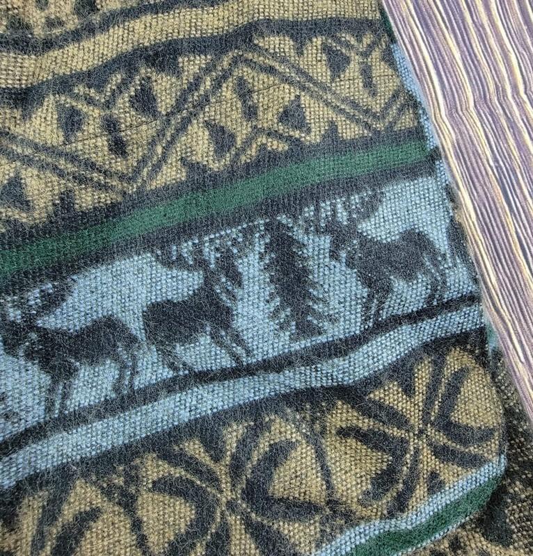 Vintage 80s Belinda Tapestry Blazer Jacket M Fair Isle Moose Western New NWT