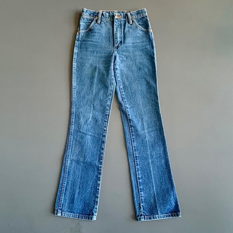 Vintage 80s Wrangler Jeans 26x32 (26x30) - Western Cowboy Blue Denim Retro