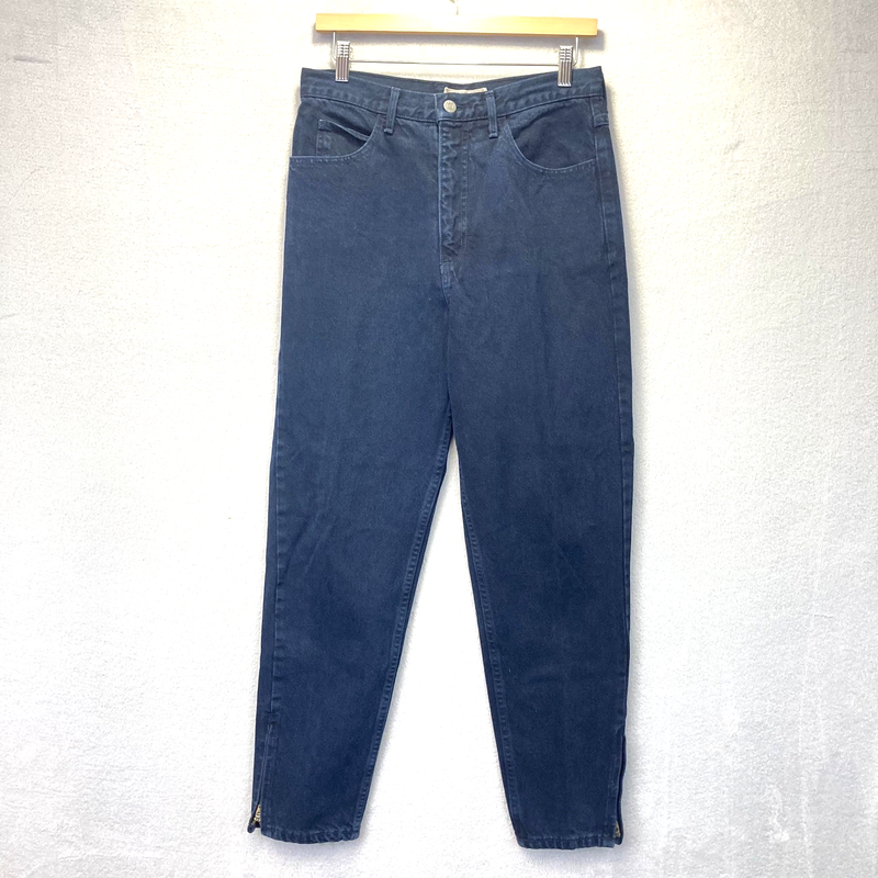 Vintage 90s Georges Marciano Guess Jeans 1015 Womens 31 Blue High Rise Ankle Zip