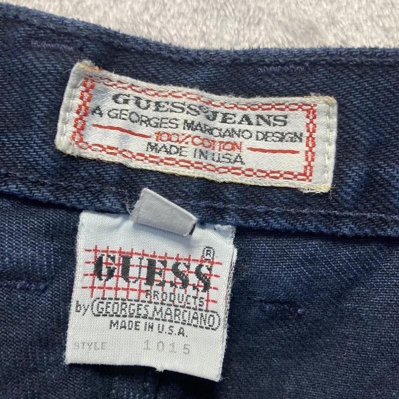 Vintage 90s Georges Marciano Guess Jeans 1015 Womens 31 Blue High Rise Ankle Zip
