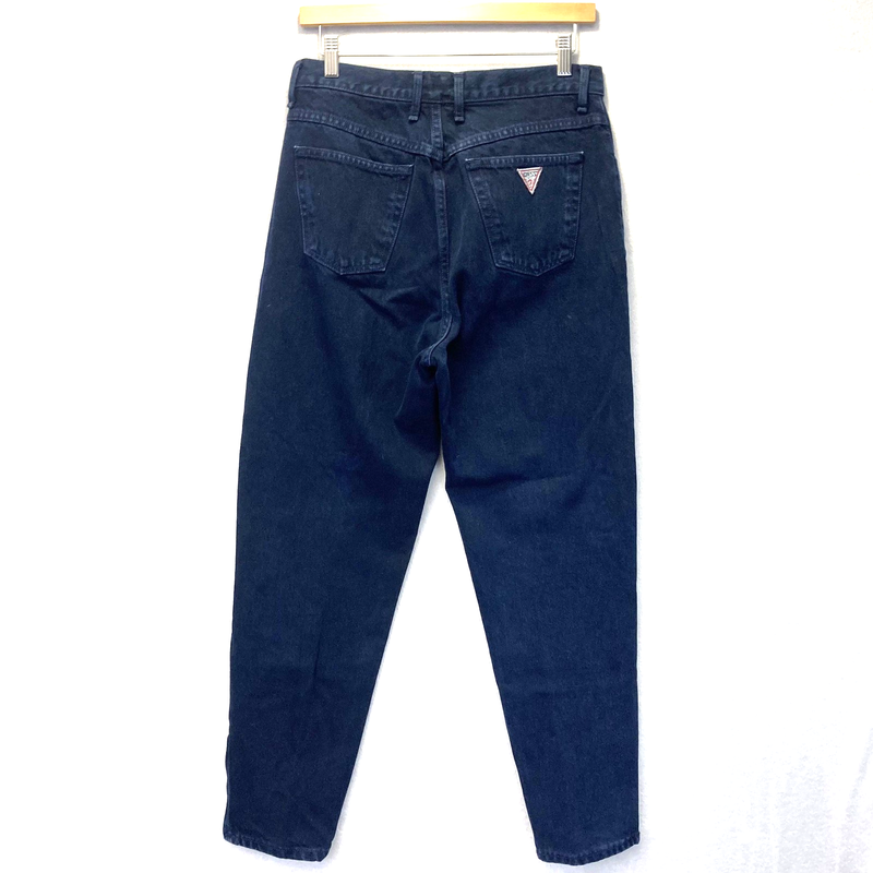 Vintage 90s Georges Marciano Guess Jeans 1015 Womens 31 Blue High Rise Ankle Zip