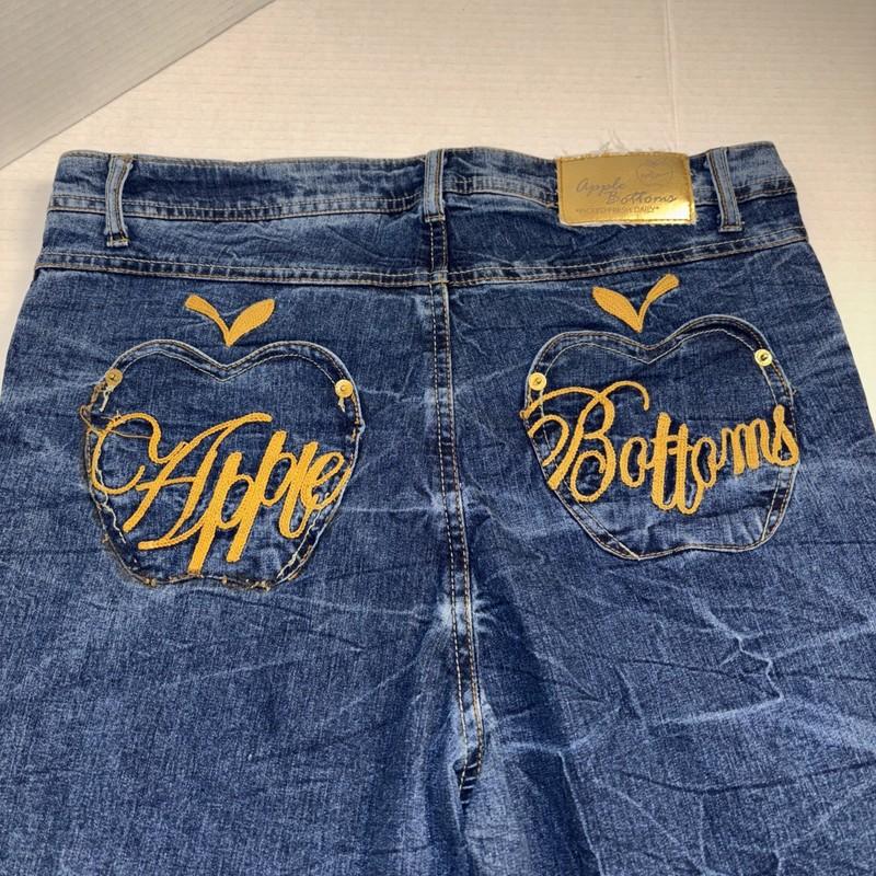Vintage Apple Bottom Jeans Y2K Size 13/14 Juniors Blue Denim Picked Fresh Daily